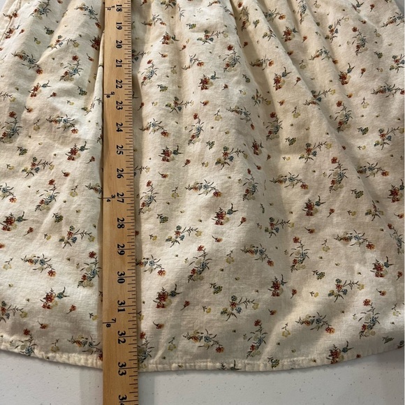 .Object Breeze Short Dress Linen Blend Lace Cottage Core Prairie Floral Sz 38/S - Picture 14 of 16